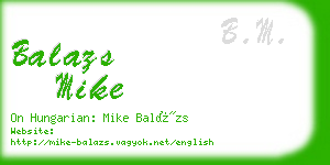 balazs mike business card